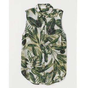 H&M Leaf Print Blouse